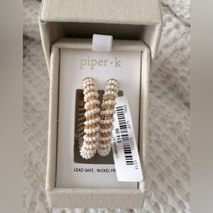 Piper K Hoop Earrings NWT